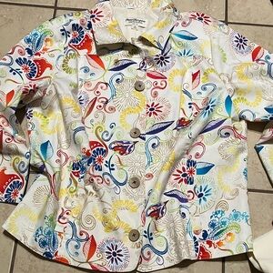 Mimi Maternity Multicolor Floral Kids Button Down Shirt